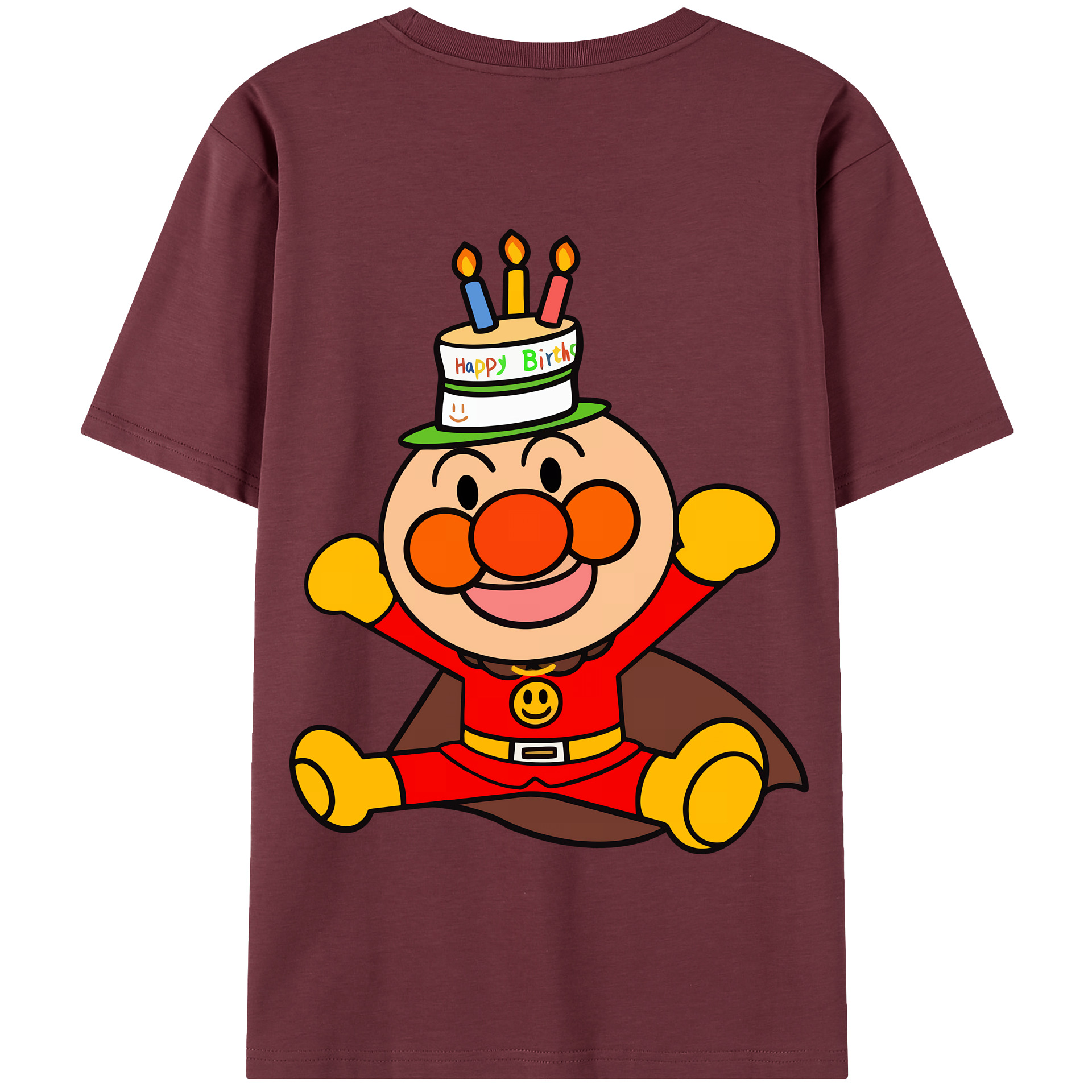 （画像用） アンパンマン Anpanman 綿100％半袖Tシャツ（背面プリント）